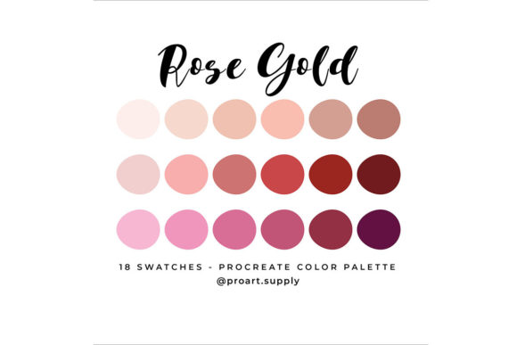 Download Rose Gold Procreate Color Palette - Gold procreate Collection
