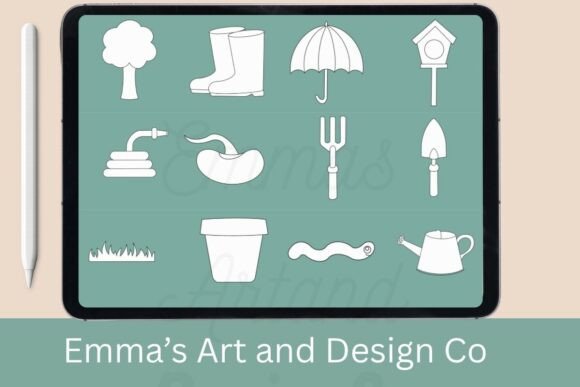 Download Spring Garden Procreate Stamp Brushes - Procreate stamp brushes Collection