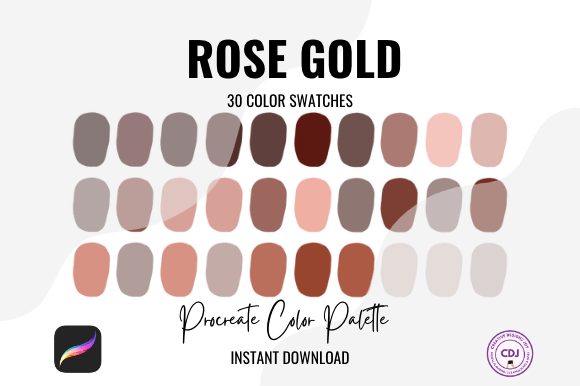 Download Rose Gold Procreate Color Palette - Gold procreate Collection