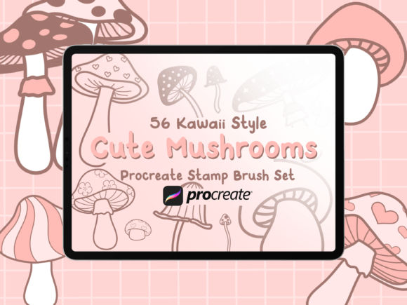 Download Doodle Mushroom Procreate Stamp Brushes - Procreate stamp brushes Collection