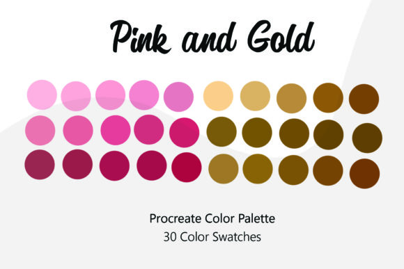 Download Pink and Gold Procreate Color Palette - Gold procreate Collection