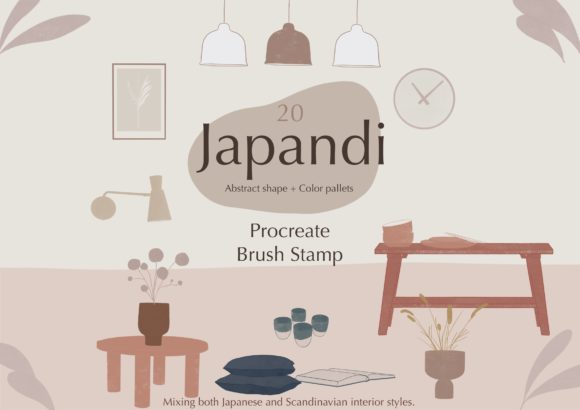 Download Procreate Stamp Brushes Japandi Interior - Procreate stamp brushes Collection