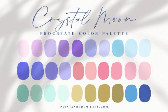 Download Procreate Color Palette | Crystal Moon - Moon Collection
