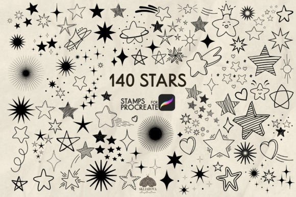 Download Stars Procreate Stamp Brushes - Procreate stamp brushes Collection