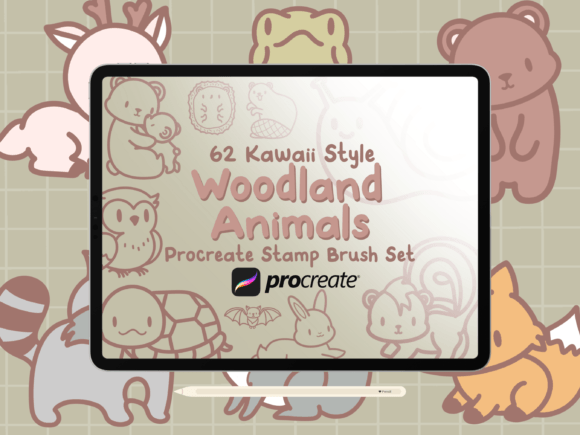 Download Woodland Animals Procreate Stamp Brushes - Procreate stamp brushes Collection