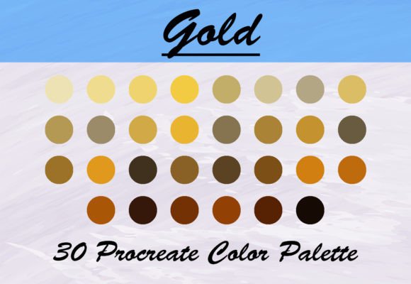 Download Gold Color Palette Procreate Tones - Premium Resources