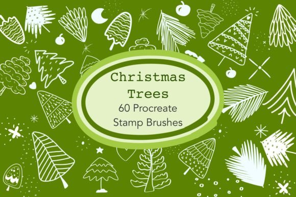Download Christmas Tree - Procreate Stamp Brushes - Procreate stamp brushes Collection