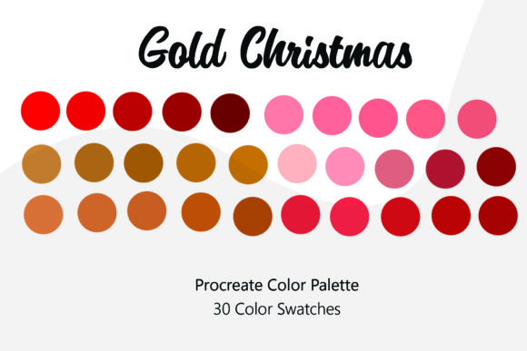 Download Gold Christmas Procreate Color Palette - Premium Bundle