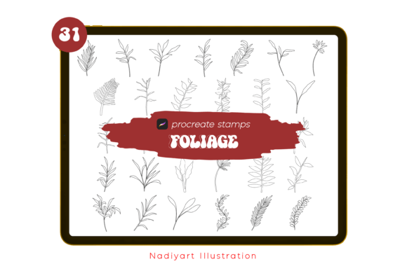 Download Foliage Procreate Stamp Brushes - Procreate stamp brushes Collection