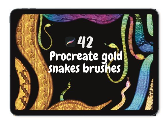 Download Procreate Gold Snakes /42 Brushes - Premium Bundle