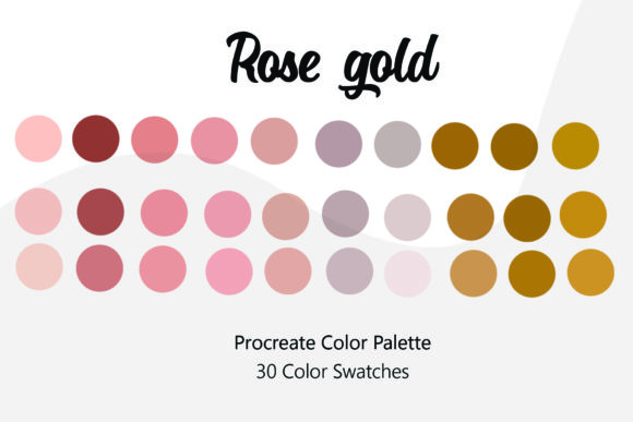 Download Rose Gold Procreate Color Palette - Gold procreate Collection