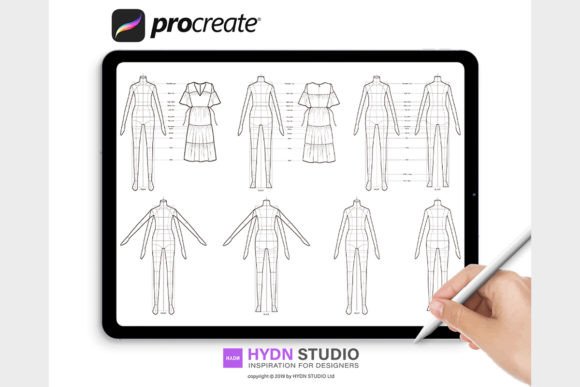 Download Fashion Flat Body Procreate Stamp Brushes - Procreate stamp brushes Collection