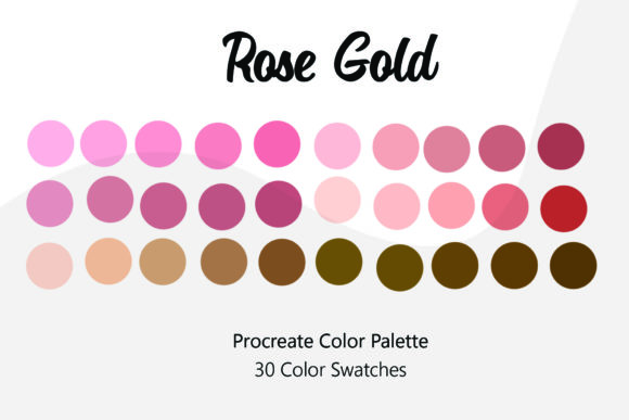 Download Rose Gold Procreate Color Palette - Gold procreate Collection