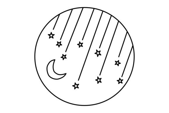 Download Moon and Stars Procreate Brush Stamp - Moon Collection