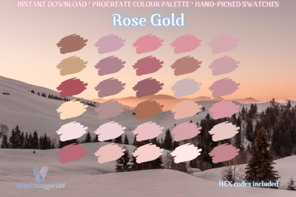 Download Rose Gold Procreate Palette - Gold procreate Collection